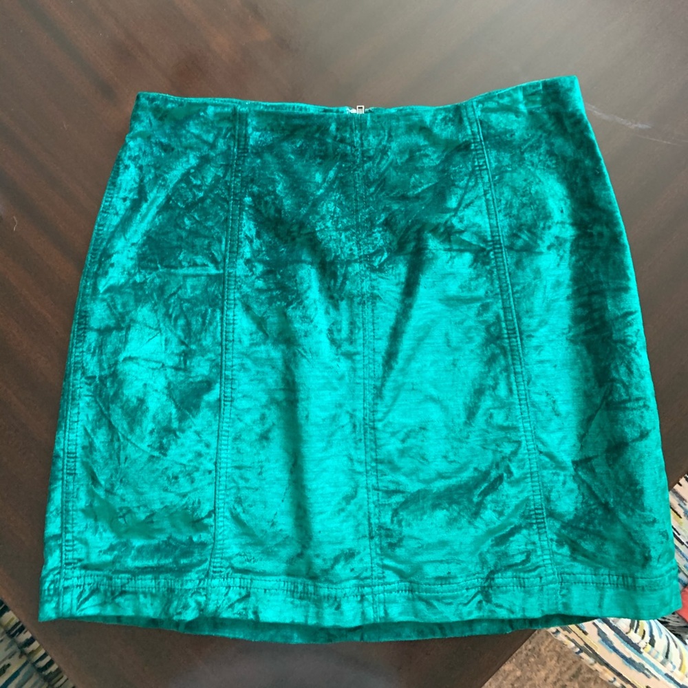 Free People Velvet Skirt